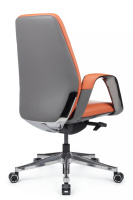 Изображение кресло rv design  napoli-m (yzpn-yr021) кожа оранжевая-серая